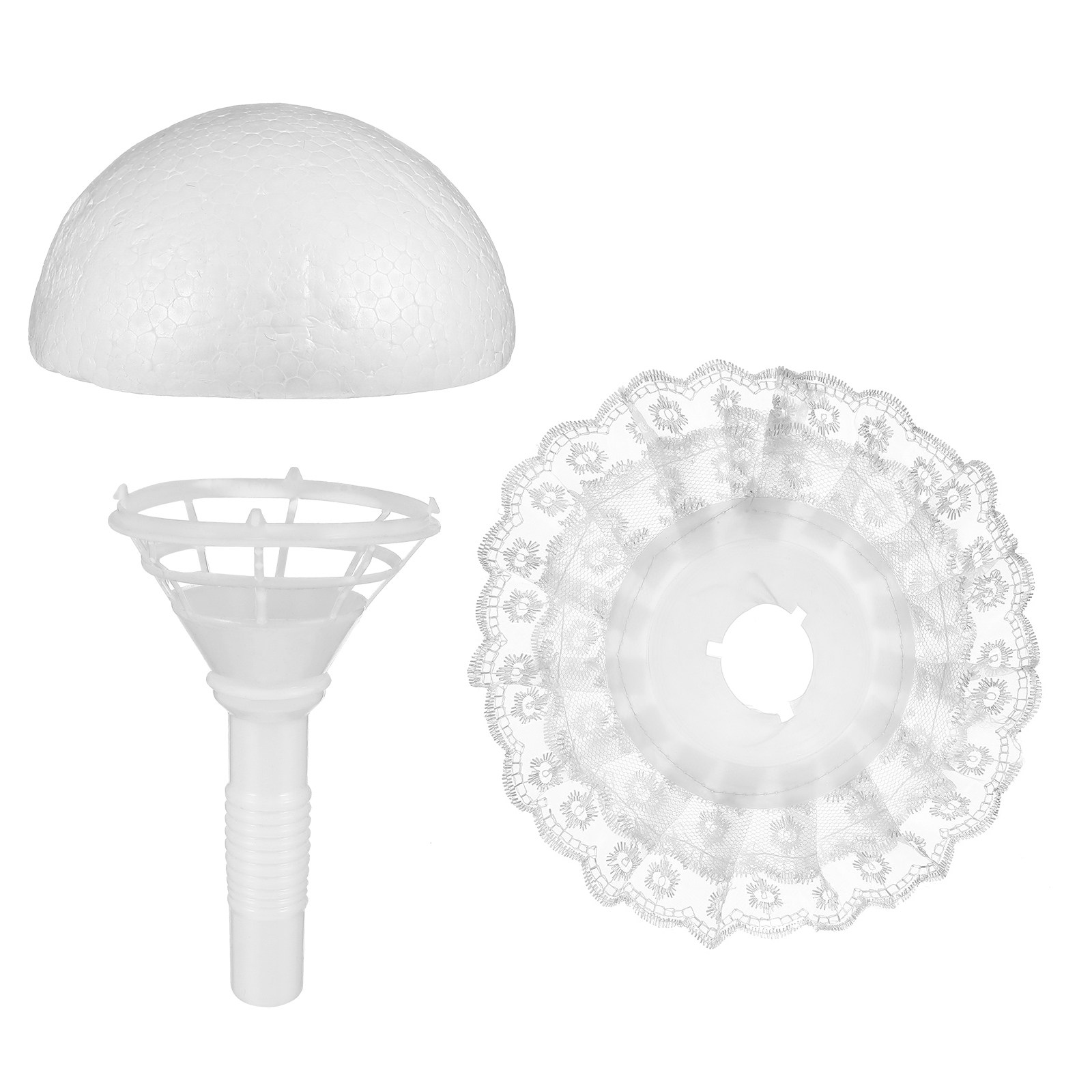 1Set Half Ball Lace Bouquet Ho - Bouquet Holder Foam review and price