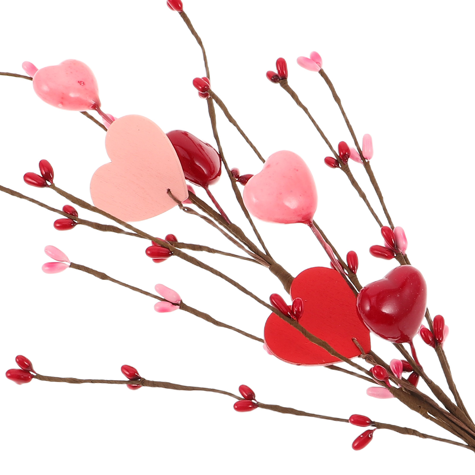 3Pcs Valentine's Day Heart Pic - Floral Picks Wood review and price